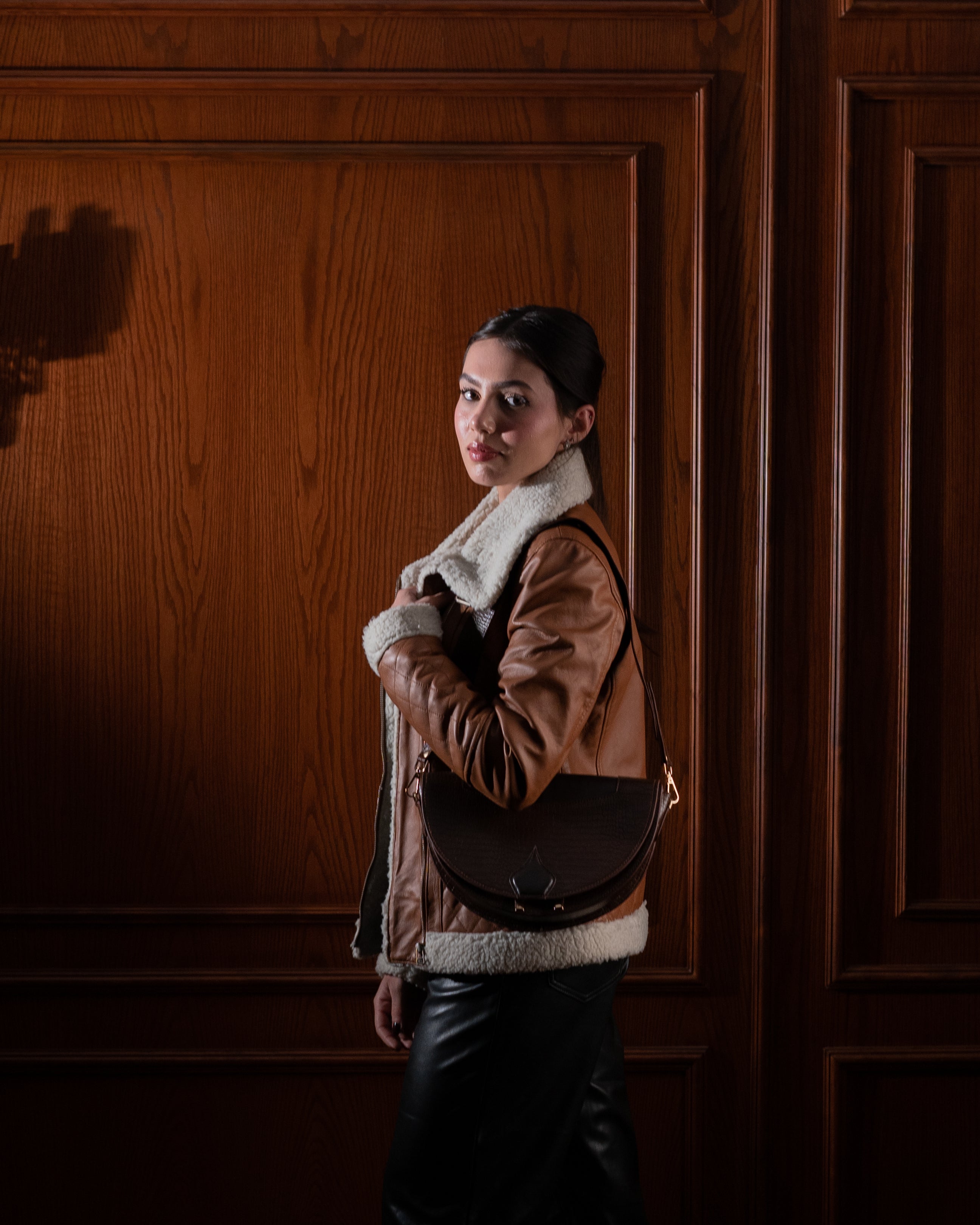 Biker Diamond Quilted Leather Jacket